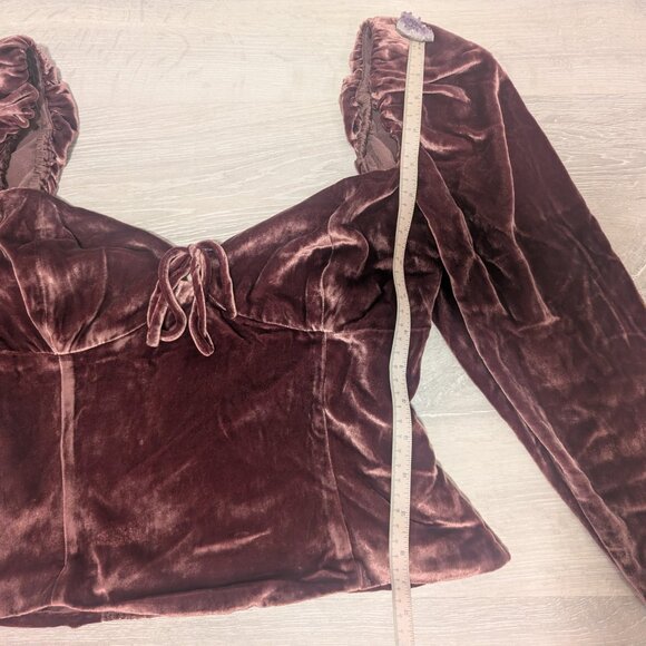 Wilfred Velvet Bustier Crop Top - Picture 9 of 15